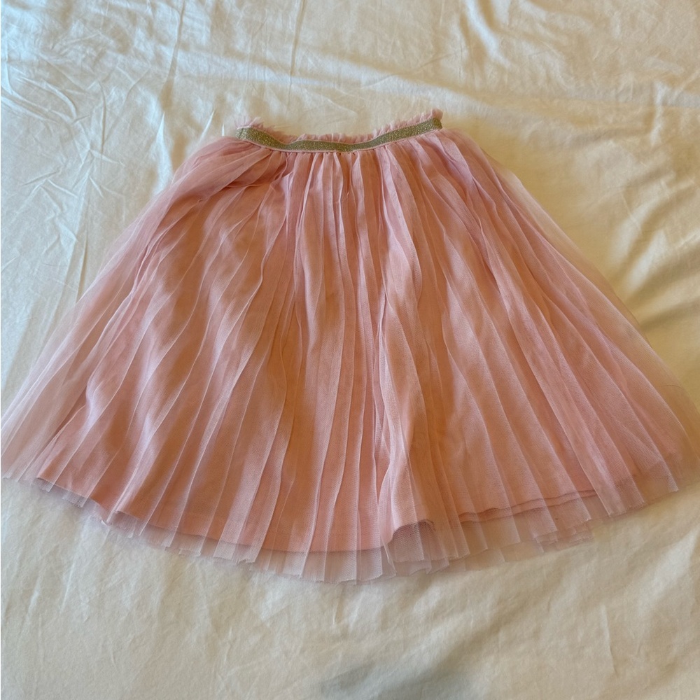Elegant Pink Tulle Skirt - Hanna Andersson Size 6-7